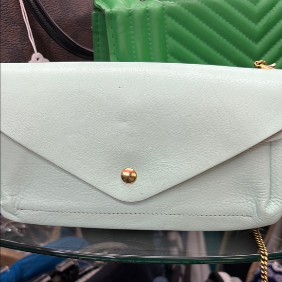 Mint Green Envelope Clutch - Picture 1 of 7